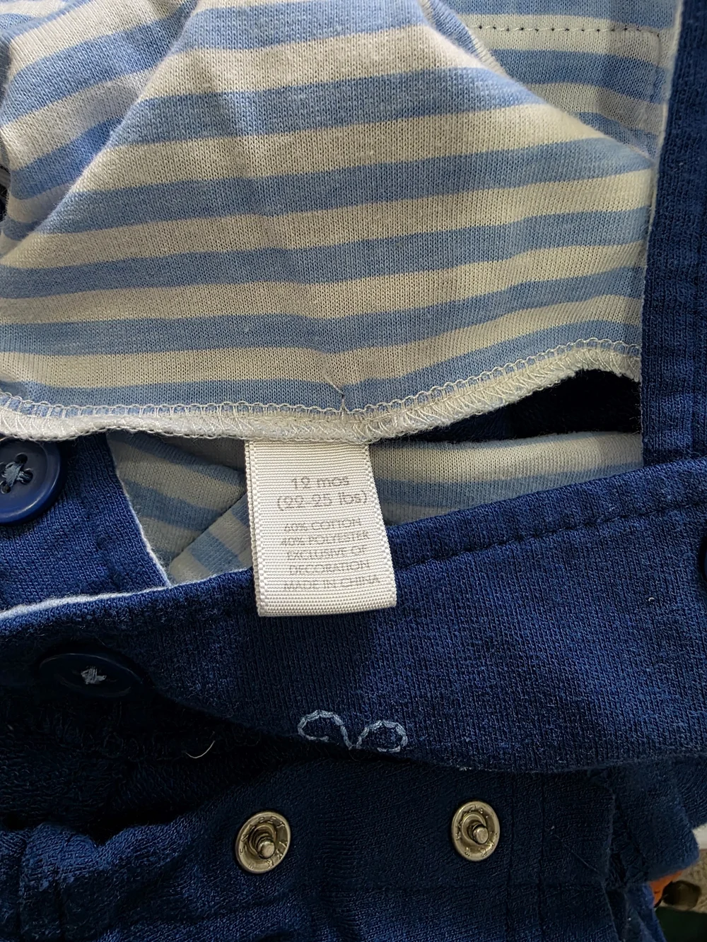 Blue Whale Embroidered Baby Overalls - Kids